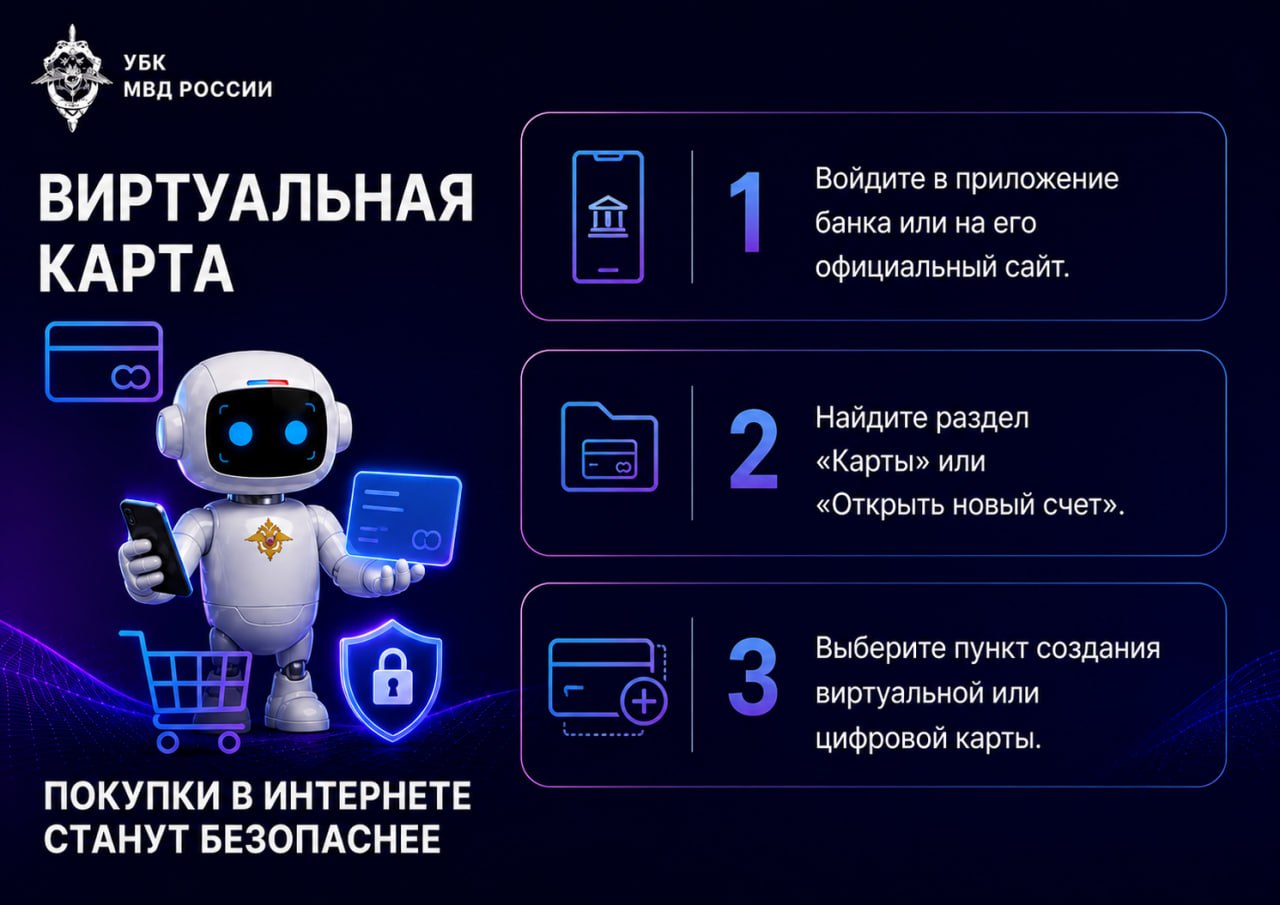 💳 Преимущества виртуальной карты при онлайн-покупках

🔑 Повышенная безопасн…
