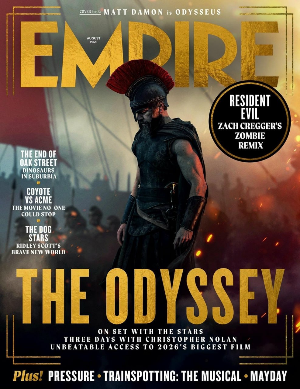 🎥Новости кино
Новые постеры фильма «Одиссея» на обложке журнала Empire

Премьера фильма состоится 17 июля