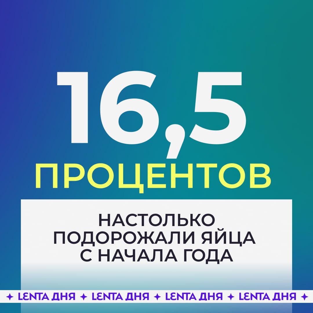 🥚Яйца ощутимо подорожали с начала года