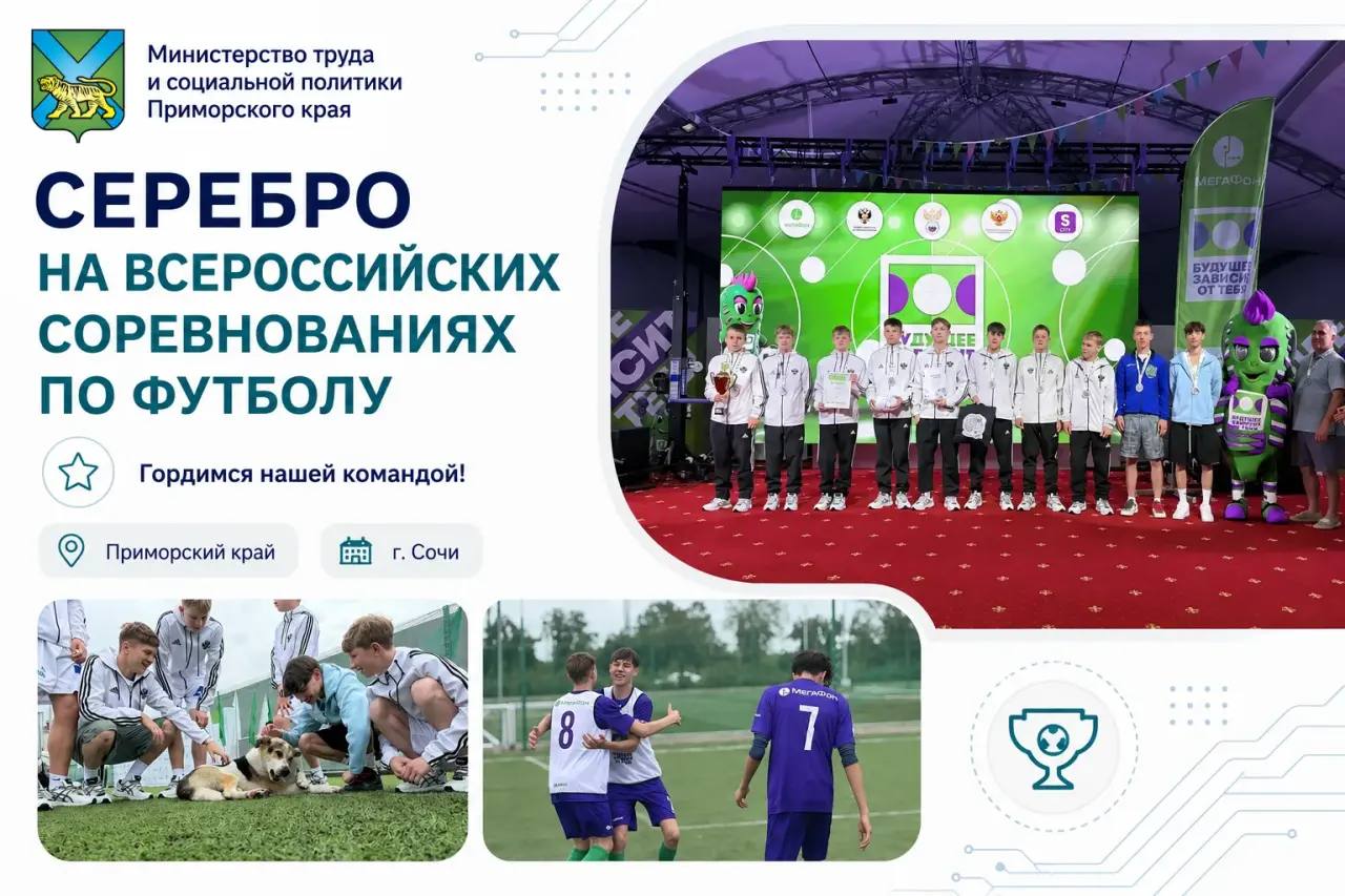 🥈 Приморские ребята завоевали серебро на Всероссийских соревнованиях по футб…