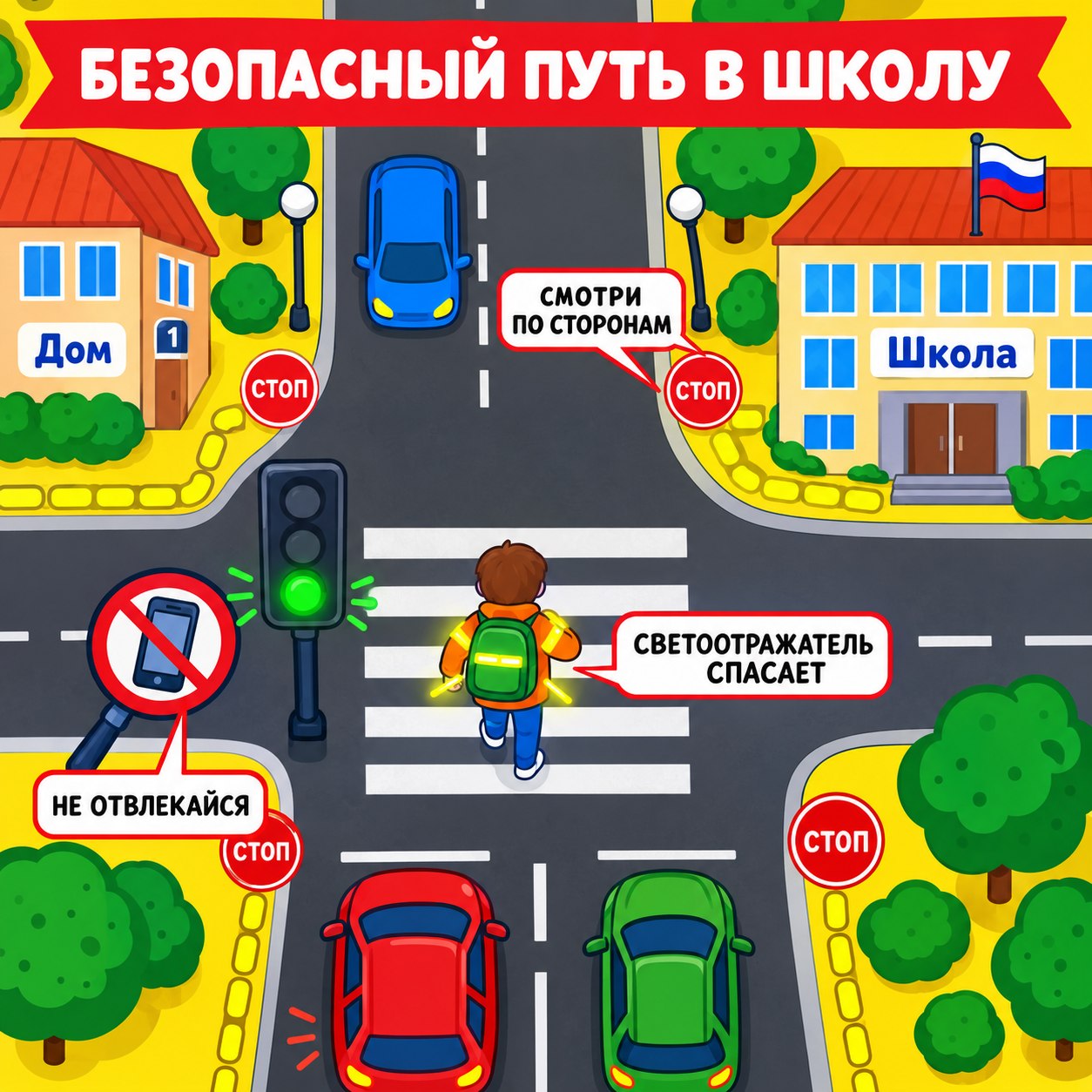 🚦 Безопасность превыше всего!

В преддверии 1 сентября напоминаем о правилах дорожного движения