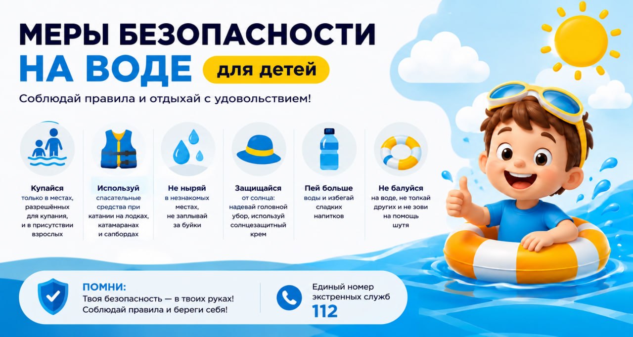 💐 Отдых у воды должен быть не только весёлым, но и безопасным

Летом дети особенно любят море, речки и бассейны