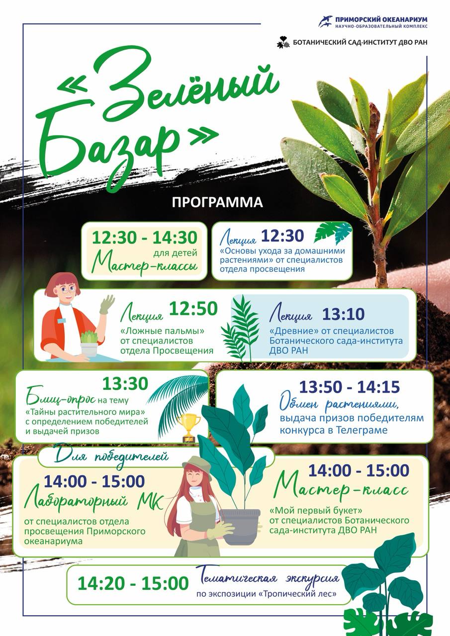 🌿 «Зелёный базар» в Приморском океанариуме