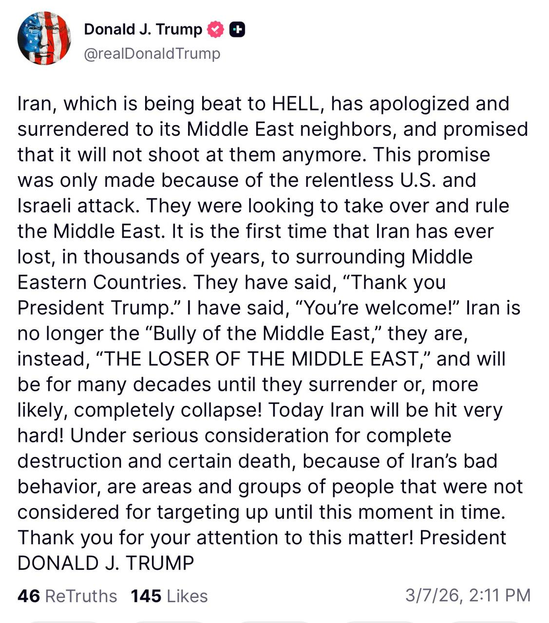 Дональд Трамп пообещал усилить военное давление на Тегеран после того, как пр…