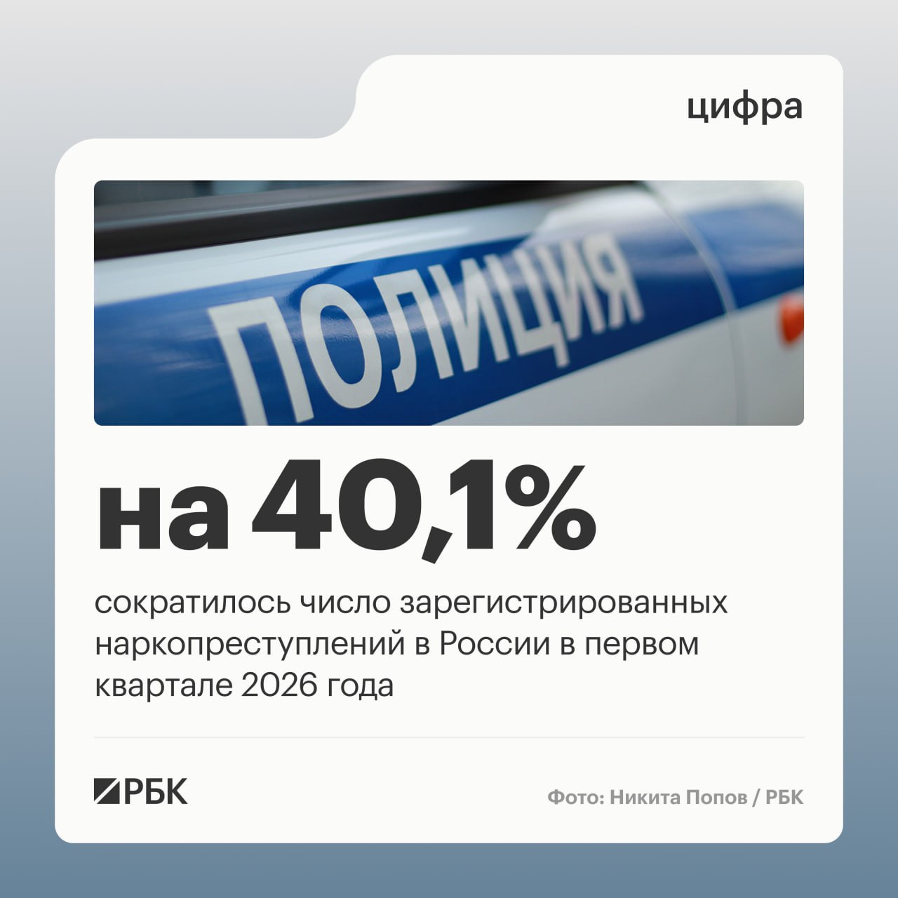 В первом квартале текущего года доля зарегистрированных наркопреступлений в о…