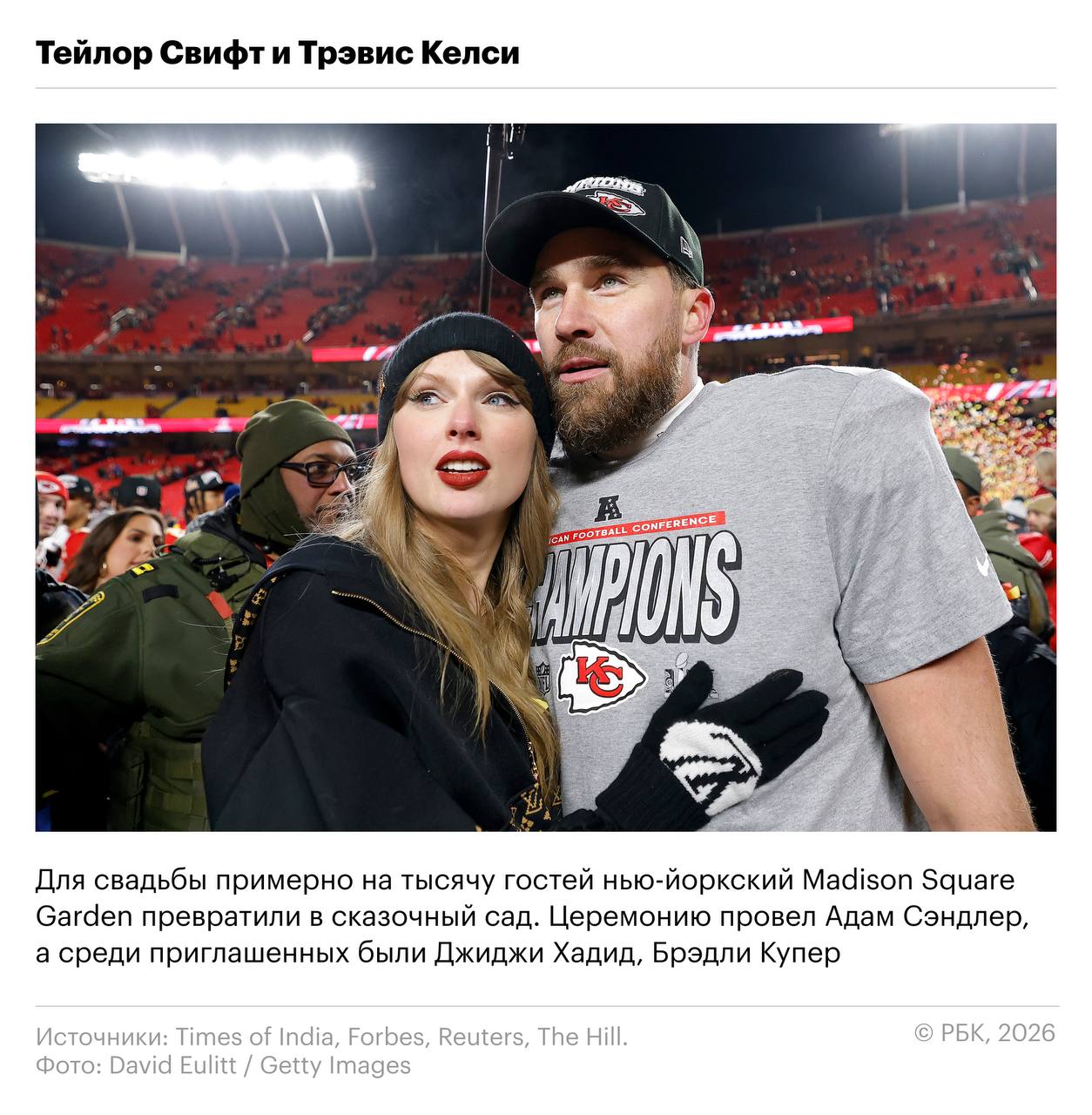 Свадьба Тейлор Свифт и игрока в американский футбол Трэвиса Келси прошла 3 ию…